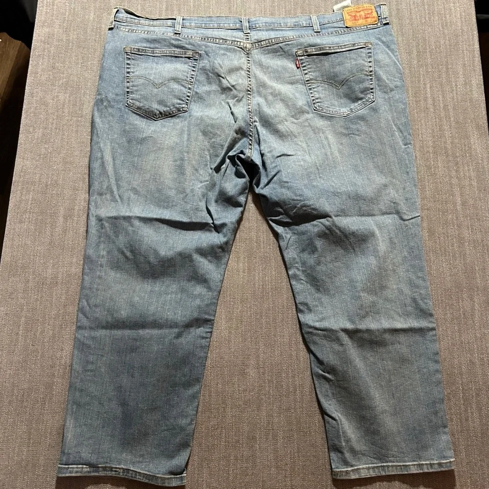 Levis 541 Athletic Taper Mens 52x30 Blue Medium Wash Stretch Denim Jeans